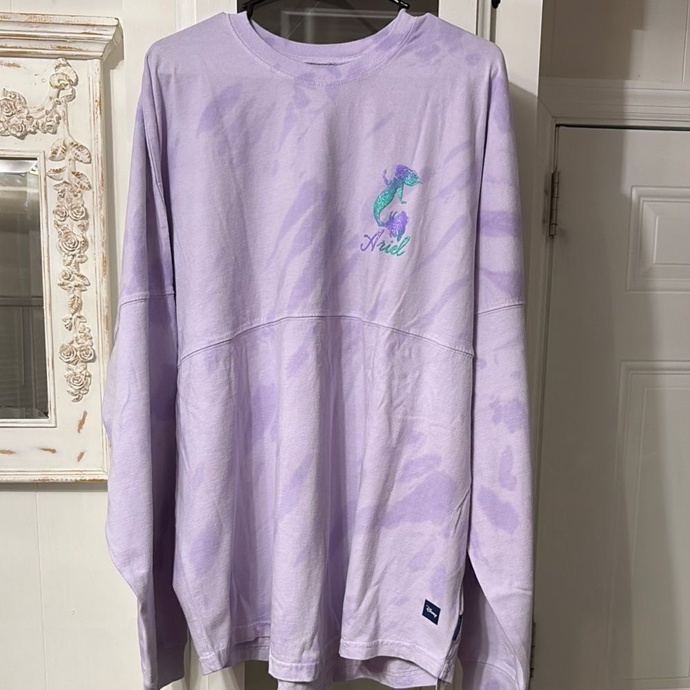 NWT Disney Little Mermaid Ariel Lavender Long Sleeve Spirit Jersey Size XXL